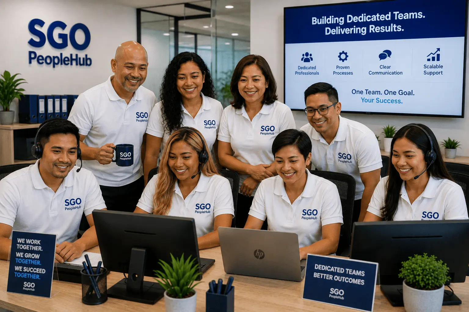 Dedicated legal outsourcing operations team collaborating on legal and conveyancing workflows